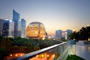 Jianggan district continues to fascinate with modern skyscrapers and sphere-shaped Jianggan district continues to fascinate with modern skyscrapers and sphere-shaped