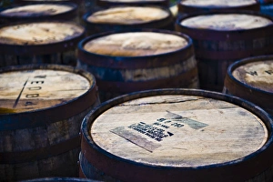 Jura whisky distillery barrel storage, Jura Island, Inner Hebrides, Scotland, United Kingdom, Europe Jura whisky distillery barrel storage, Jura Island, Inner Hebrides, Scotland, United Kingdom, Europe