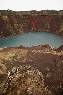 Iceland Travel Destinations Prints: The Kerid Volcano