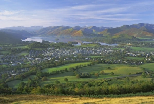Keswick and Derwentwater from Latrigg Fell, Lake District National Park Keswick and Derwentwater from Latrigg Fell, Lake District National Park