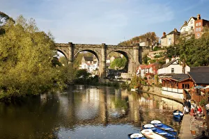 Knaresborough Viaduct and River Nidd in autumn, North Yorkshire, Yorkshire Knaresborough Viaduct and River Nidd in autumn, North Yorkshire, Yorkshire