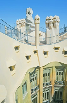 La Pedrera, Casa Mila, UNESCO World Heritage Site, Barcelona, Catalonia, Spain, Europe La Pedrera, Casa Mila, UNESCO World Heritage Site, Barcelona, Catalonia, Spain, Europe