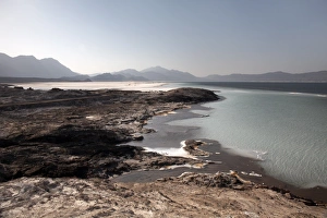 Lac Assal, the lowest point on the African continent and the most saline body of water Lac Assal, the lowest point on the African continent and the most saline body of water