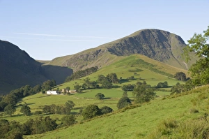 Lakeland farm below, Newlands Valley, Lake District National Park, Cumbria, England, United Kingdom, Europe Lakeland farm below, Newlands Valley, Lake District National Park, Cumbria, England, United Kingdom, Europe
