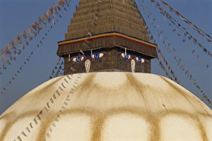 Kathmandu Landmarks Prints: The largest stupa in Nepal