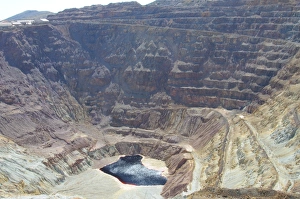 North America Rock Formations Prints: The Lavender open pit copper mine in Bisbee