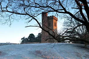 Leith Hill Tower in frost, Surrey Hills, highest point in south east England Leith Hill Tower in frost, Surrey Hills, highest point in south east England