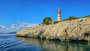 Mediterranean Sea Landmarks Prints: Lighthouse on the bay of Pollenca