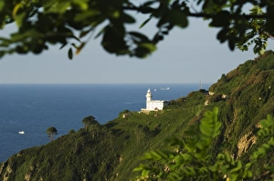 European Lighthouse Prints: Lighthouse on cliff