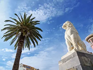 Lion Print at Pythagora Square, Samos Island