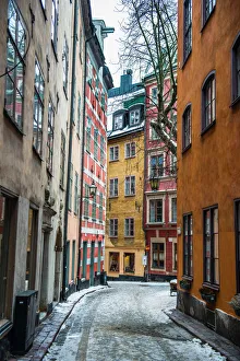 Little alleys in the old quarter of Gamla Stan in Stockholm, Sweden Little alleys in the old quarter of Gamla Stan in Stockholm, Sweden
