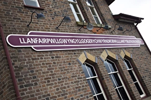 Llanfair PG train station, the longest town name in the world, Wales, United Kingdom Llanfair PG train station, the longest town name in the world, Wales, United Kingdom