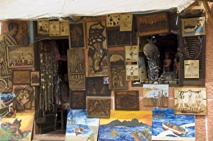Local art, Santa Maria, Sal (Salt), Cape Verde Islands, Africa Local art, Santa Maria, Sal (Salt), Cape Verde Islands, Africa