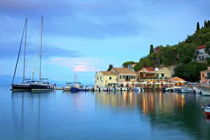 Loggos Harbour, Paxos, The Ionian Islands, Greek Islands, Greece, Europe Loggos Harbour, Paxos, The Ionian Islands, Greek Islands, Greece, Europe