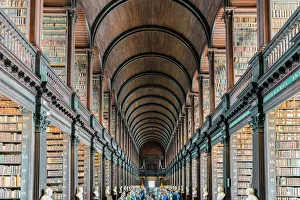 Long Room interior, Old Library building, Trinity College, Dublin, Republic of Ireland Long Room interior, Old Library building, Trinity College, Dublin, Republic of Ireland