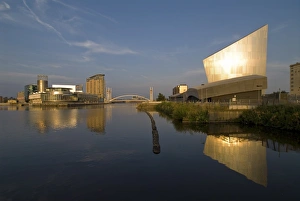 Lowry Centre and Imperial War Museum North, Salford Quays, Manchester, England Lowry Centre and Imperial War Museum North, Salford Quays, Manchester, England