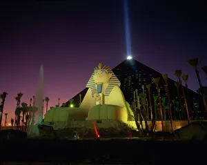 Luxor hotel at night, Las Vegas, Nevada, United States of America, North America Luxor hotel at night, Las Vegas, Nevada, United States of America, North America