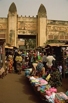 Main entrance, Bobo-Dioulasso market, Burkina Faso, West Africa, Africa Main entrance, Bobo-Dioulasso market, Burkina Faso, West Africa, Africa