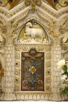 French Catholic Architecture Prints: Main tabernacle in Fourviere Basilica, Lyon, Rhone, France, Europe