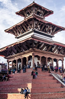 Kathmandu UNESCO Site Prints: Maju Deval temple, Durbar Square, UNESCO World Heritage Site, Kathmandu, Nepal, Asia