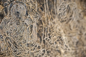 The Mani stone carvings in the Manaslu region are some of the most detailed and beautiful The Mani stone carvings in the Manaslu region are some of the most detailed and beautiful