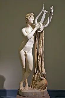 Marble sculpture of Pothos, 2nd century AD, National Archaeological Museum, Naples, Campania, Italy Marble sculpture of Pothos, 2nd century AD, National Archaeological Museum, Naples, Campania, Italy
