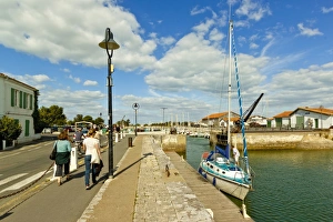 Marina at Quai de La Criee in the islands principal western town, Ars en Re, Ile de Re Marina at Quai de La Criee in the islands principal western town, Ars en Re, Ile de Re