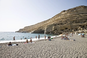 Prints of Matala, Crete, Greek Islands, Greece, Europe Angola Prints: Matala Crete Print