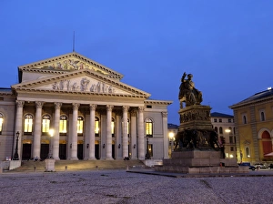 Nighttime Print of Max-Joseph-Platz in Munich, Germany