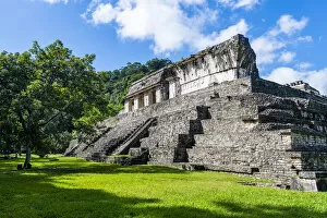 Images Dated 10th February 2021: The Maya ruins of Palenque, UNESCO World Heritage Site, Chiapas, Mexico, North America