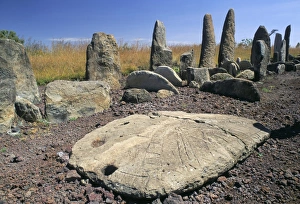 Megalithic tombs, archaeological site of Tiya, 14th to 16th century AD Megalithic tombs, archaeological site of Tiya, 14th to 16th century AD