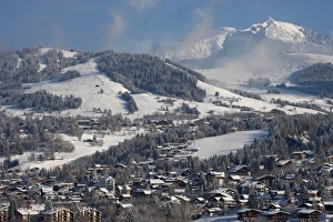 Megeve village in winter, Megeve, Haute Savoie, French Alps, France, Europe Megeve village in winter, Megeve, Haute Savoie, French Alps, France, Europe