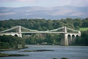 Menai Bridge Print - Wales, UK, Europe