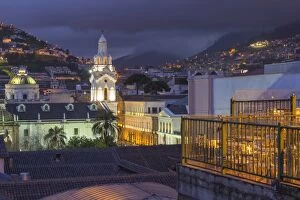 Images Dated 17th May 2013: Metropolitan Cathedral at night, Independence Square, Quito, UNESCO World Heritage Site