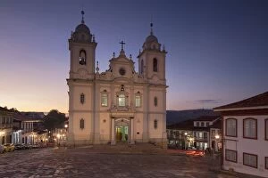 Images Dated 26th June 2014: Metropolitan Cathedral of St Antony at sunset, Diamantina, UNESCO World Heritage Site