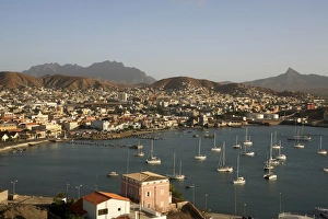 Mindelo city and harbour, Sao Vicente, Cape Verde Islands, Atlantic, Africa Mindelo city and harbour, Sao Vicente, Cape Verde Islands, Atlantic, Africa
