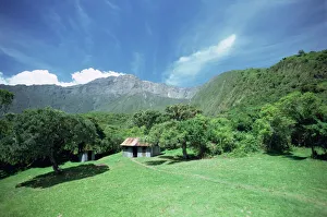Miriakamba hut at 2500m, first stop for climbers, Arusha National Park Miriakamba hut at 2500m, first stop for climbers, Arusha National Park