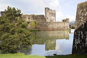 13th Century Castle Prints: Moat and main gatehouse