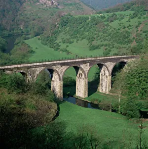 British Railway History Prints: Monsal Dale Viaduct, Peak District National Park, Derbyshire, England, United Kingdom