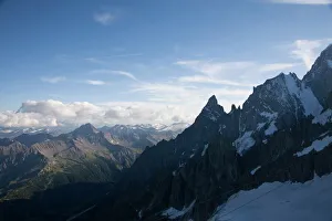 Mont Blanc on border of France and Italy, The Alps, Europe Mont Blanc on border of France and Italy, The Alps, Europe