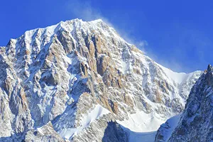 Mont Blanc peak swept by the wind, Veny Valley, Courmayeur, Aosta Valley, Italy, Europe Mont Blanc peak swept by the wind, Veny Valley, Courmayeur, Aosta Valley, Italy, Europe