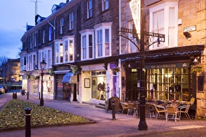 Montpellier Parade at dusk, Harrogate, North Yorkshire, Yorkshire, England Montpellier Parade at dusk, Harrogate, North Yorkshire, Yorkshire, England