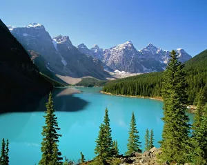 Moraine Lake, Valley of Ten Peaks, Banff National Park, Rocky Mountains, Alberta, Canada Moraine Lake, Valley of Ten Peaks, Banff National Park, Rocky Mountains, Alberta, Canada