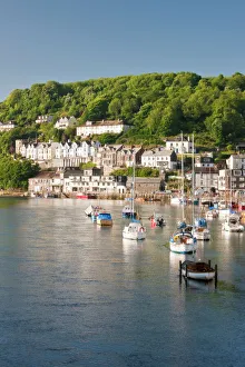 Prints of Morning light on the River Looe at Looe, Cornwall, England, United Kingdom, Europe Looe Prints: Morning Light on the River Looe Print, Cornwall, England