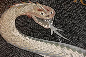 Mosaic of the serpent that said to the woman, no, you shall not die the death Mosaic of the serpent that said to the woman, no, you shall not die the death