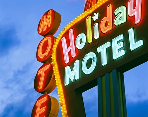 Motel sign, The Strip, Las Vegas, Nevada, United States of America, North America Motel sign, The Strip, Las Vegas, Nevada, United States of America, North America