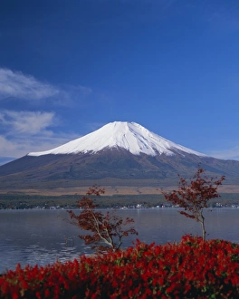 Japan Heritage Sites Prints: Mount Fuji Print - A serene landscape of Japan's iconic mountain