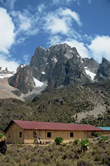 Mount Kenya and the peaks of Nelion on the left and Batian on right Mount Kenya and the peaks of Nelion on the left and Batian on right