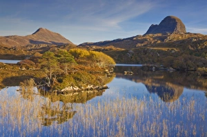 Two mountains of Suilven and Canisp from Loch Druim Suardalain, Sutherland Two mountains of Suilven and Canisp from Loch Druim Suardalain, Sutherland