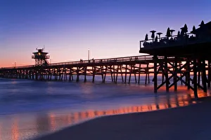 Municipal Pier at sunset, San Clemente, Orange County, Southern California Municipal Pier at sunset, San Clemente, Orange County, Southern California